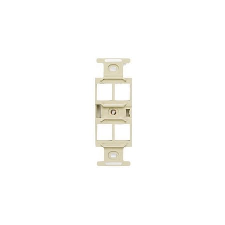 Leviton 4-Port Flush Mount Unloaded, Quickport 106 Baseplate, Ivory 153104